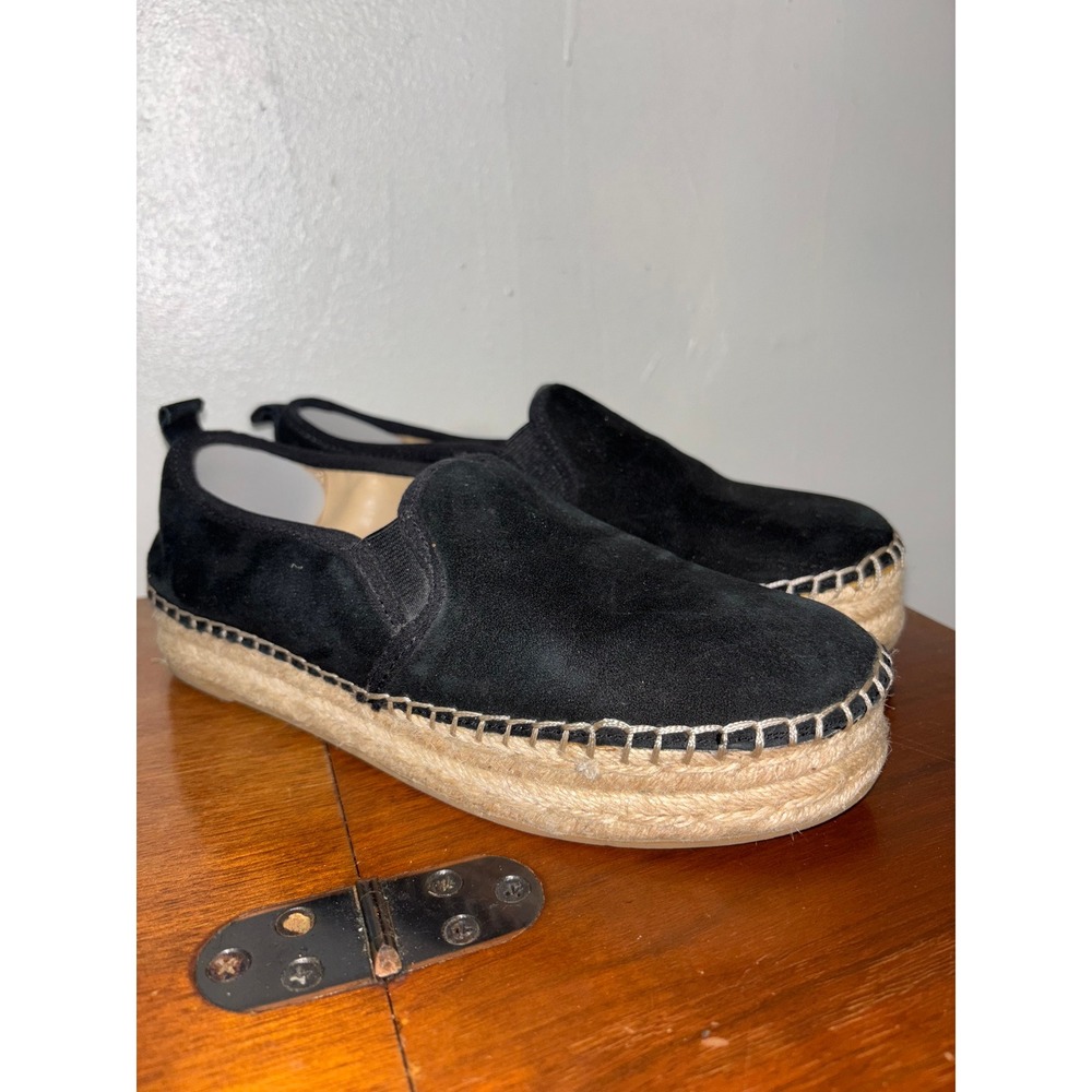 Sam Edelman Black Suede‎ Espadrille Slip On Flats Women Shoes